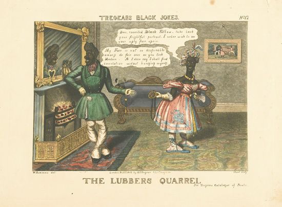 (SLAVERY AND ABOLITION--RACIST HUMOR.) TREAGAR, GABRIEL SHEAR. Life in Philadelphia, Tregear''s Black Jokes.